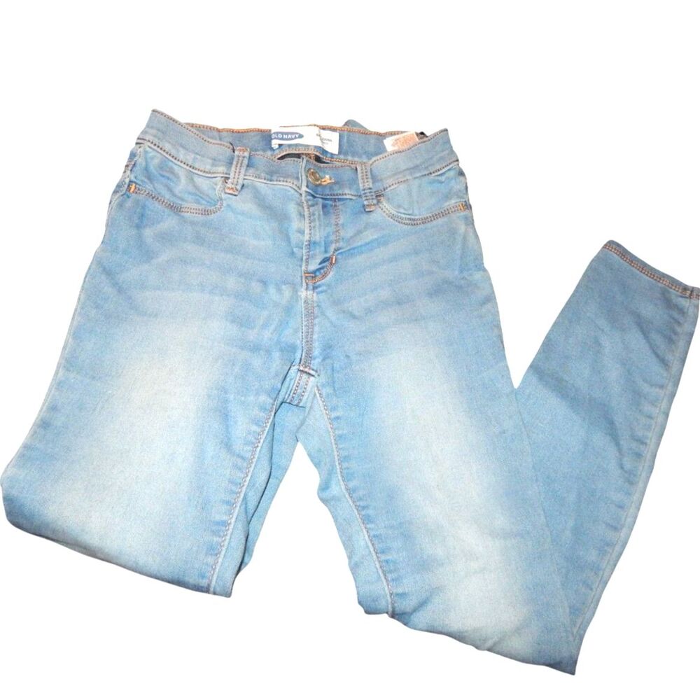 Old Navy Ballerina Jeggings girls size 12 light wash denim jegging pants